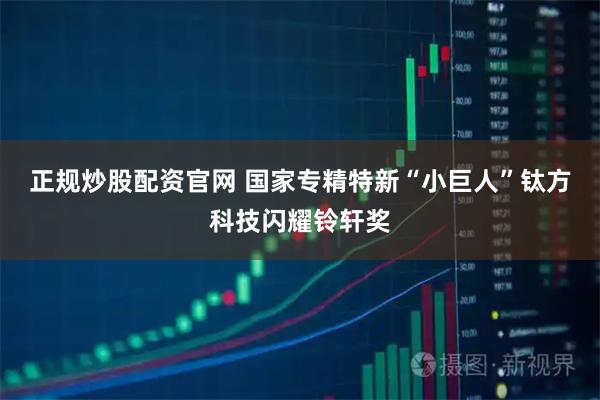 正规炒股配资官网 国家专精特新“小巨人”钛方科技闪耀铃轩奖